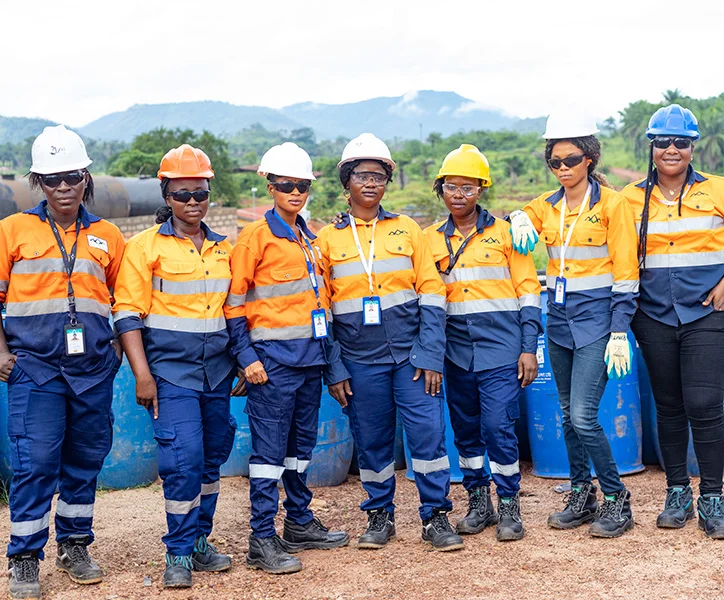 Workers in safety gear